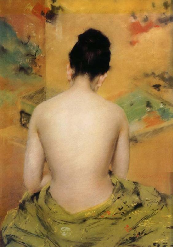 William Merritt Chase Back of body Sweden oil painting art